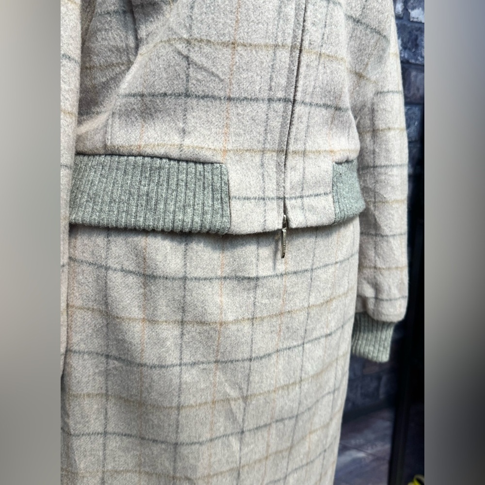 Les Copains Wool Cashmere Skirt Suit Set Jacket 42 6-8 M / Skirt  46 10 L - Picture 7 of 14